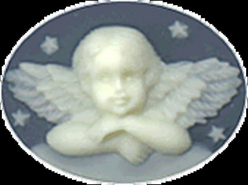 Kelmscott Angel on Navy Needle Minder